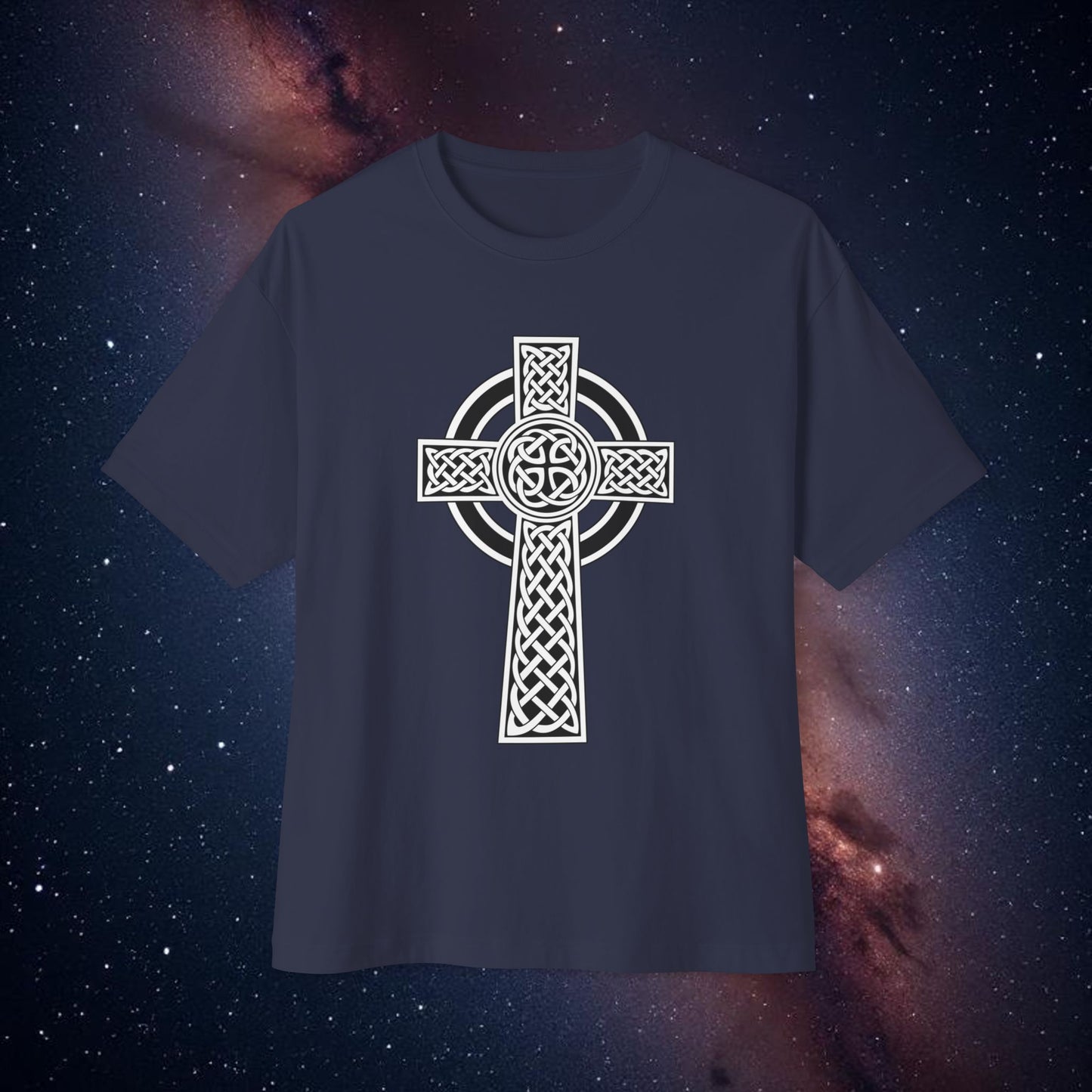 Men's Celtic Cross Oversized Boxy Tee