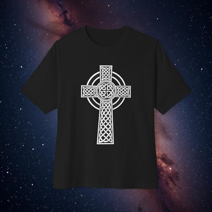 Men's Celtic Cross Oversized Boxy Tee