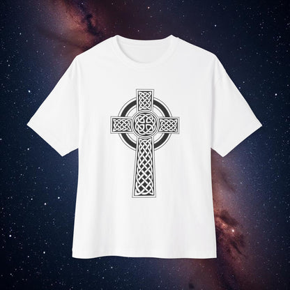 Men's Celtic Cross Oversized Boxy Tee