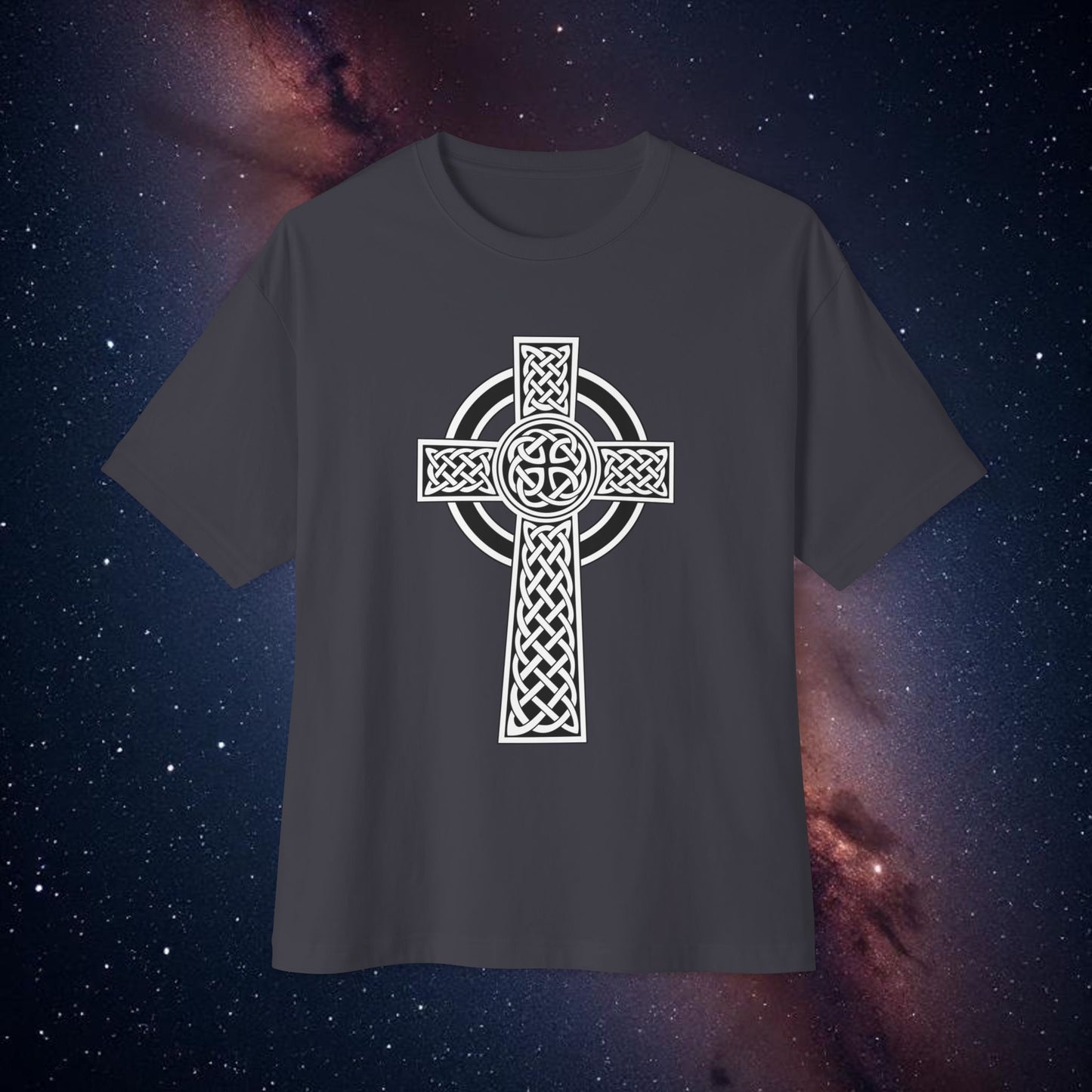 Men's Celtic Cross Oversized Boxy Tee